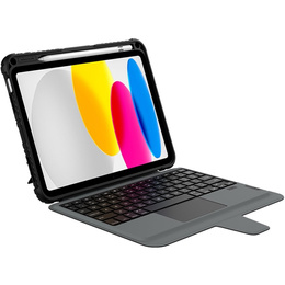 Θήκη + πληκτρολόγιο iPad 10.9 2022, NILLKIN Bumper Pen Slot, μαύρη