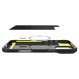 θήκη Spigen για iPhone 16 Pro, Rugged Armor MagSafe, γκρι + μετριασμένο γυαλί 9H