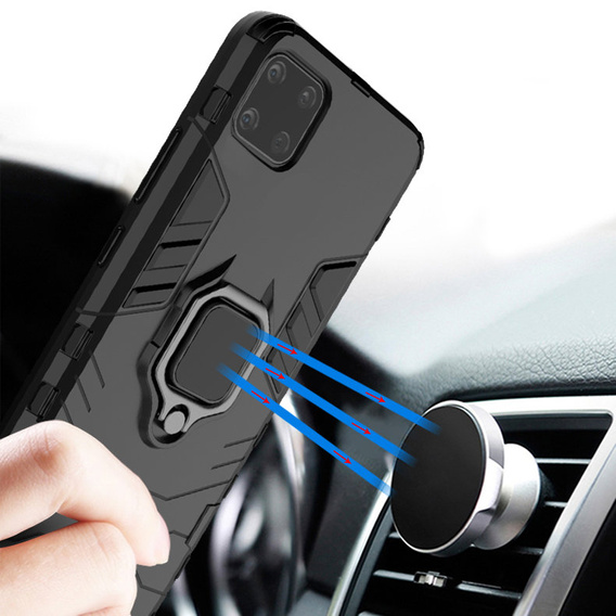 Θήκη για Realme C11 2021, Kickstand Ring, μαύρη