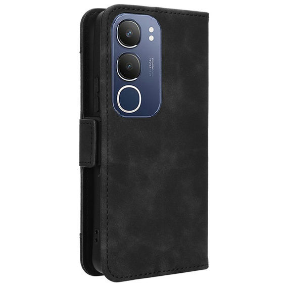 Θήκη με πτερύγιο για Vivo Y19s, Card Slot, μαύρη