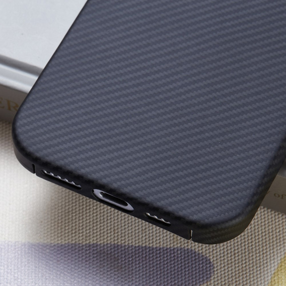 Θήκη για iPhone 16 Pro, Aramid Fiber Cover, μαύρη