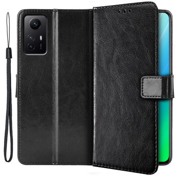 Θήκη με πτερύγιο για Xiaomi Redmi Note 12S, Wallet, μαύρη