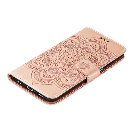 Θήκη με πτερύγιο για Xiaomi Redmi Note 9s/ 9 Pro, Mandala Flower, ροζ rose gold