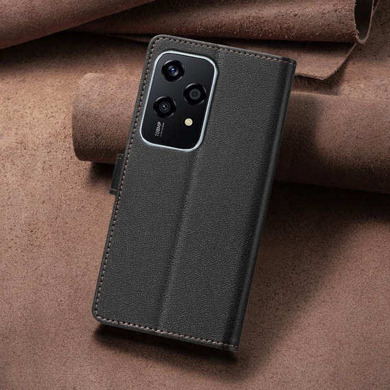 θήκη με πτερύγιο για Honor 200 Lite, BINFEN Wallet, μαύρη