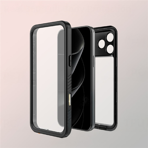 Θήκη για iPhone 17 Pro Max, αδιάβροχη IP68 Redpepper, μαύρο