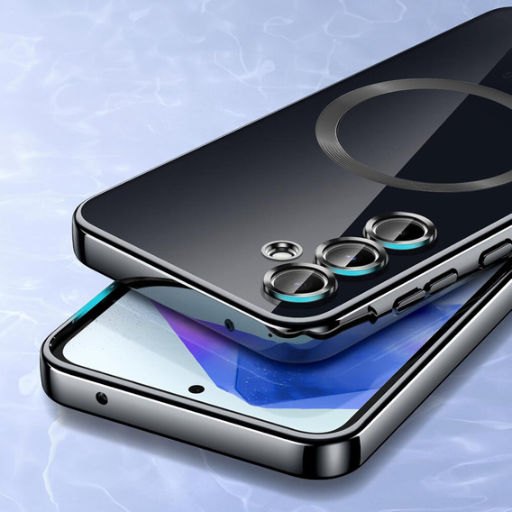 Θήκη για Samsung Galaxy A15 4G/5G, Electro MagSafe, μαύρη + Γυαλί για την οθόνη