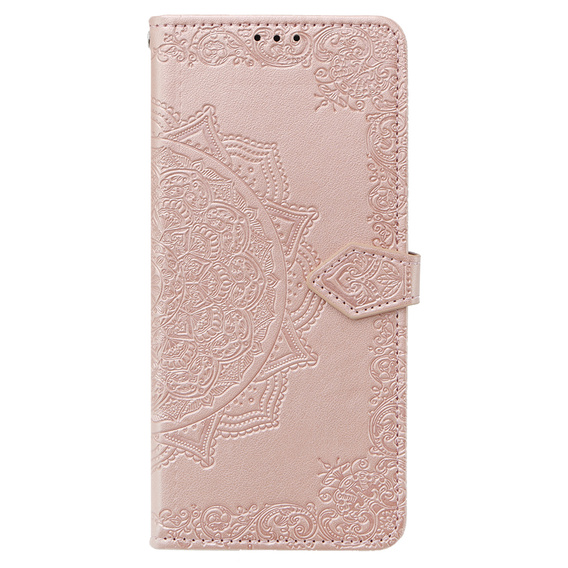Θήκη με πτερύγιο για Xiaomi Poco X6 Pro 5G, Mandala, ροζ rose gold