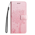 Θήκη με πτερύγιο για Xiaomi 13T / 13T Pro, δέντρο, ροζ rose gold