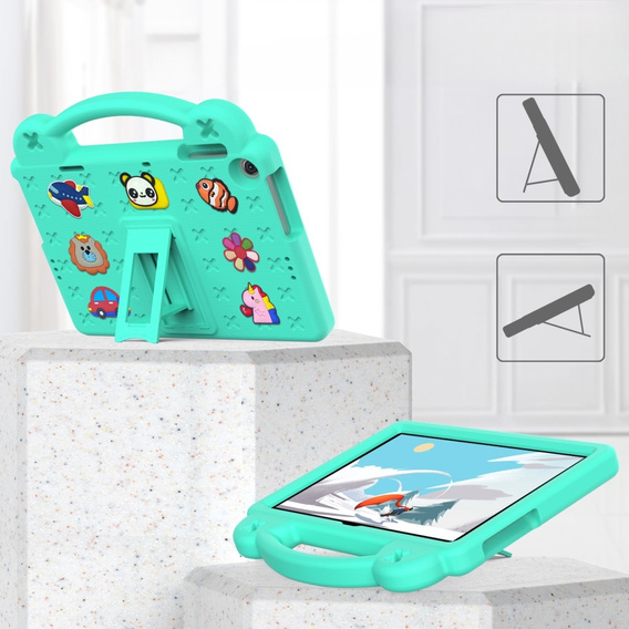 Παιδική θήκη για Lenovo Tab M10 10.1 Gen 3 TB-328FU/TB-328XU, Cute Patterns, με βάση, πράσινη