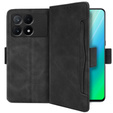 Θήκη με πτερύγιο για Xiaomi Poco X6 Pro 5G, Card Slot, μαύρη
