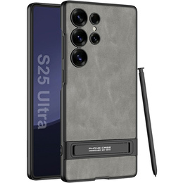 Θήκη για Samsung Galaxy S25 Ultra, GKK Leather, μαύρη