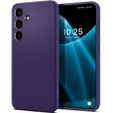 θήκη Spigen για Samsung Galaxy S24, Liquid Air, μωβ + μετριασμένο γυαλί 9H