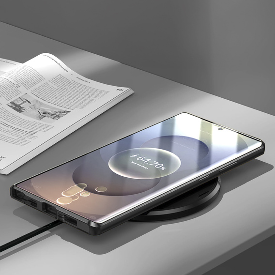 θήκη για το Samsung Galaxy S25 Ultra, Magnetic Dual Glass, μαύρη