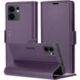 Θήκη για Oppo Reno 13F / Oppo Reno 13FS, ERBORD Glossy Litchi, πορτοφόλι με πτερύγιο, μωβ