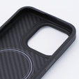 Θήκη για iPhone 15 Pro, Aramid Fiber Cover, μαύρη