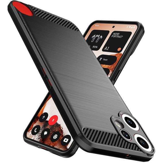 Θήκη για CMF Nothing Phone 2 Pro, Carbon, μαύρη
