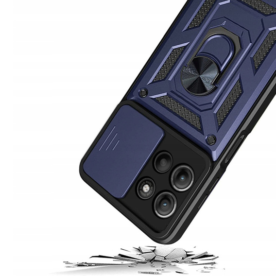 Θήκη για Motorola Moto G15 / Motorola Moto G15 Power, CamShield Slide, μπλε