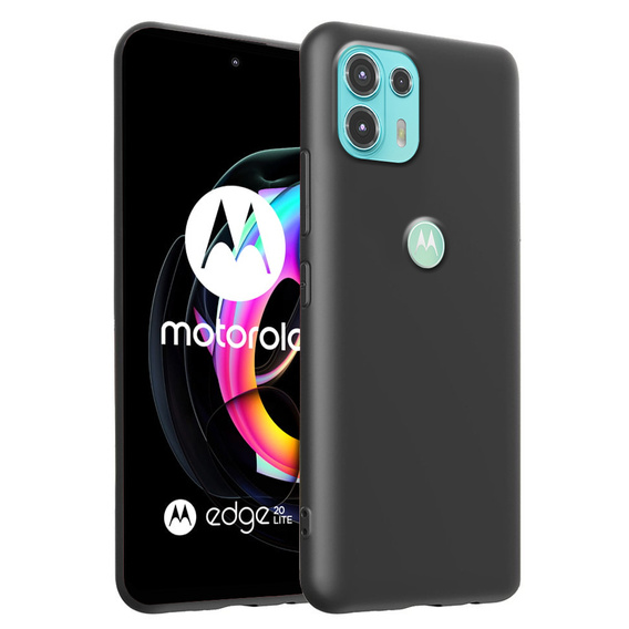 Θήκη για Motorola Edge 20 Lite, Silicone Lite, μαύρη