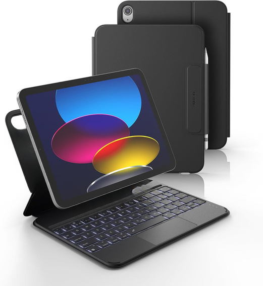 Θήκη πληκτρολογίου για iPad 11" 2025 A16 (11 gen.) / iPad 10.9" 2022 (10 gen.), Dexnor Magnetic Keyboard Touchpad, μαύρη