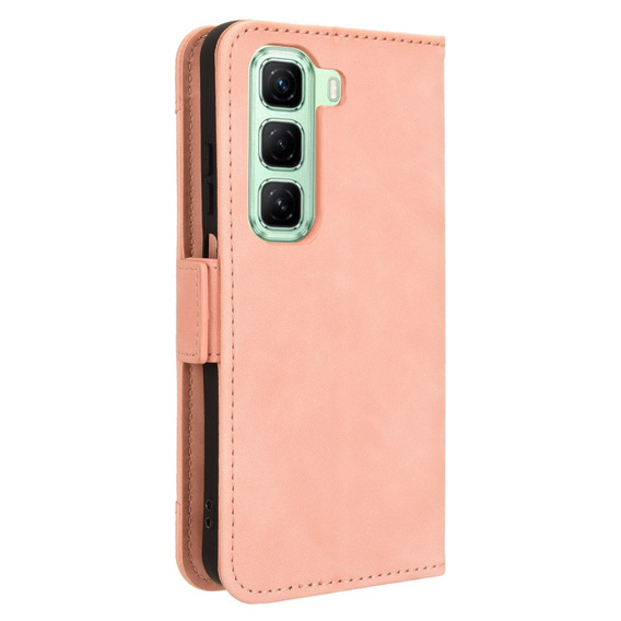 Θήκη με πτερύγιο για Infinix Hot 50 4G, Card Slot, ροζ