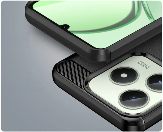 Θήκη για Realme C61, Carbon, μαύρη