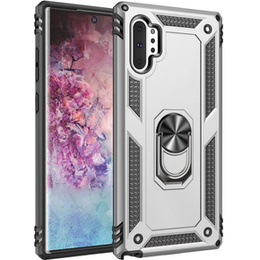 θωρακισμένη θήκη για Samsung Galaxy Note 10+ Plus, Nox Case Ring, ασημένια