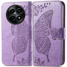 Θήκη με πτερύγιο για Realme 12, Butterfly, μωβ