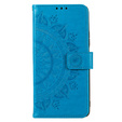 Θήκη με πτερύγιο για Motorola Moto G73 5G, Mandala Flower, μπλε