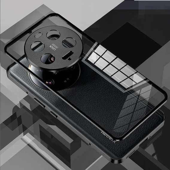 θήκη για το Xiaomi 14 Ultra, Magnetic Dual Glass, μαύρη