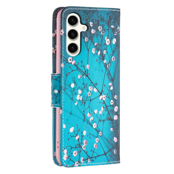 Θήκη με πτερύγιο για Samsung Galaxy S23 FE, Wallet, Sakura μπλε