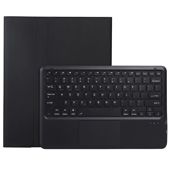 Θήκη + πληκτρολόγιο Samsung Galaxy Tab S9+, Leather Pen Slot TouchPad, μαύρη