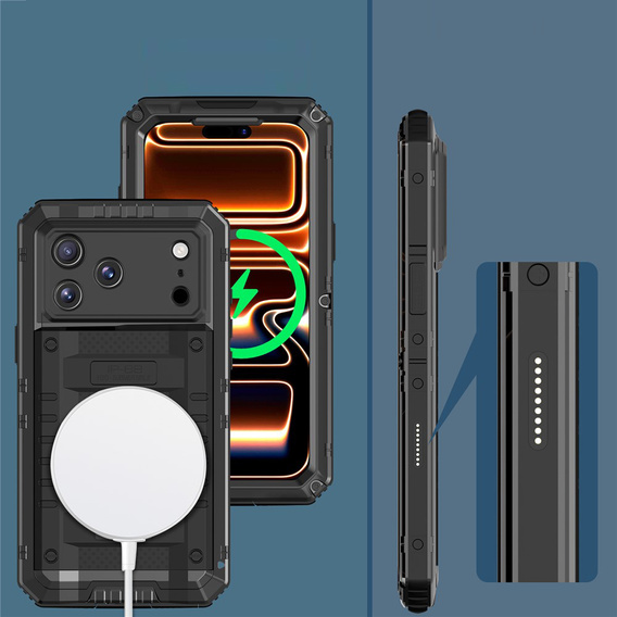 Αδιάβροχη θήκη IP68 για iPhone 17 Pro, μαύρη