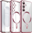 Θήκη για Samsung Galaxy S25+ Plus, Electro MagSafe, ροζ rose gold + Γυαλί για την οθόνη