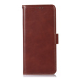 Θήκη με πτερύγιο για T Phone 3 5G, Crazy Horse Wallet, καφέ