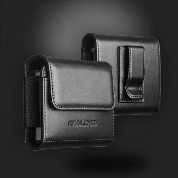 QIALINO Δερμάτινη θήκη ζώνης για αναδιπλούμενα smartphones