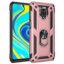 θωρακισμένη θήκη για Xiaomi Redmi Note 9S / 9 Pro, Nox Case Ring, ροζ