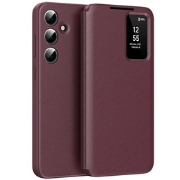 Αναδιπλούμενη θήκη για Samsung Galaxy A56 5G, Smart View Wallet, μπορντό