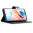 Θήκη με πτερύγιο για Oppo A79 5G, Butterfly, μαύρη