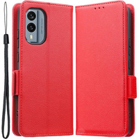 Θήκη με πτερύγιο για Nokia X30 5G, Wallet Litchi Magnet Case, κόκκινη