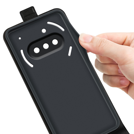 Θήκη με πτερύγιο για Nothing Phone 3a, Flip, μαύρη