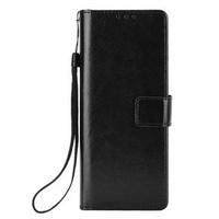 Θήκη με πτερύγιο για Samsung Galaxy Z Fold 2 5G, Crazy Horse Wallet, μαύρη