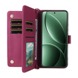 Θήκη με πτερύγιο για Xiaomi Poco F7 Pro / F7 Ultra, Crossbody Leather Wallet, μπορντό