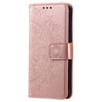 Θήκη με πτερύγιο για Xiaomi Redmi Note 12 4G, Mandala, ροζ rose gold
