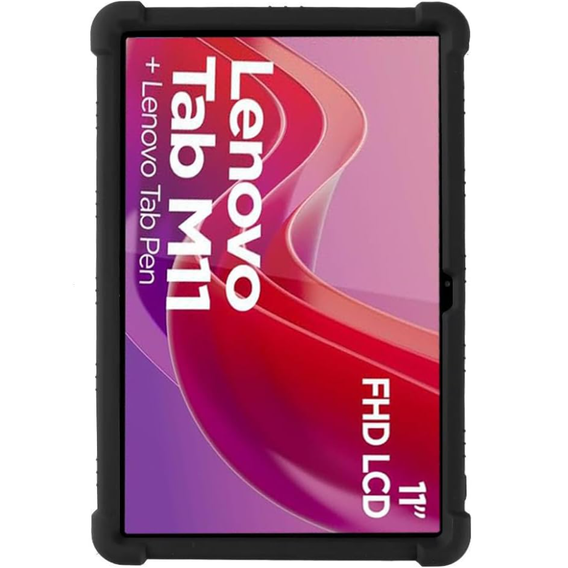 Θήκη σιλικόνης για Lenovo Tab M11, Impact, θωρακισμένη, μαύρη