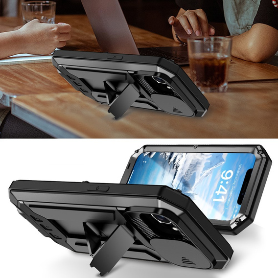 Θωρακισμένη θήκη για iPhone 16E, R-JUST, μαύρη