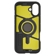 θήκη Spigen για iPhone 16, Tough Armor Mag Mag MagSafe, γκρι + μετριασμένο γυαλί 9H