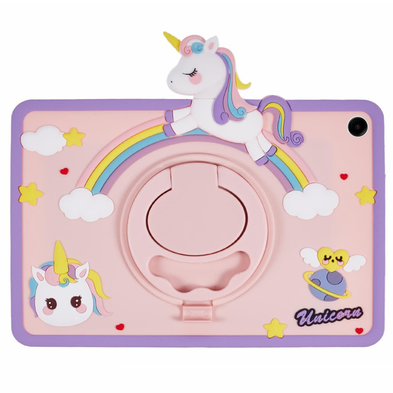 Παιδική θήκη για Samsung Galaxy Tab A9+, Cute Patterns, με βάση, ροζ