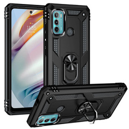θωρακισμένη θήκη για Motorola Moto G60, Nox Case Ring, μαύρη