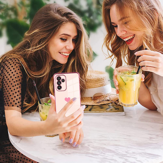 Θήκη για Samsung Galaxy A34 5G, Electro heart, ροζ rose gold