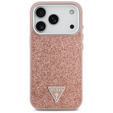 GUESS Glitter Triangle Logo MagSafe θήκη για iPhone 17 Pro